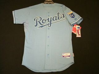 Authentic Kansas City Royals COOL BASE Light Blue Jersey 48