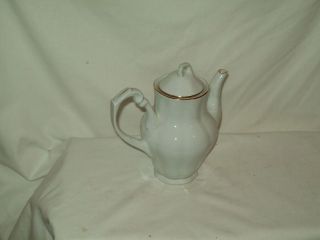 Vintage Teapot fine Porcelain made in Poland by Europa Gold accents 24 