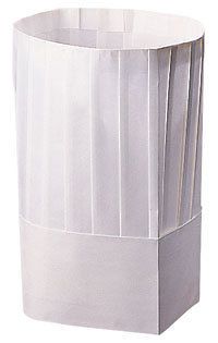Chef Hat, 1 Size, White, 9, Single Use, Disposable Paper Pleat, Pack 
