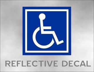 INCH HANDICAP reflective decal for wheelchair disability 