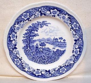 Blue & White Collector Plate Silverdale Hanley England