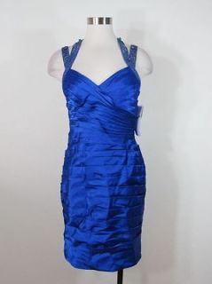 Adrianna Papell for Red Carpet Blue Dress Sz 8 M Medium NWT $199