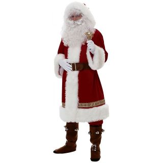 Super Dlx Old Time Santa Suit Victorian European World Claus Christmas 