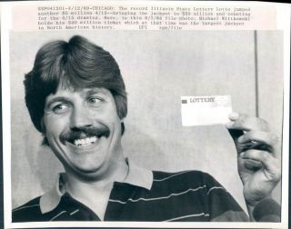 1989 Illinois State Lottery Record Winner Michael Wittkowski 40 mil 