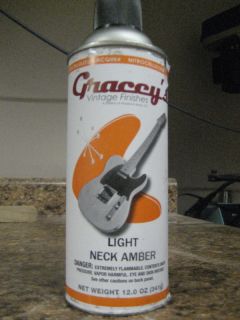 LIGHT NECK AMBER Graceys Guitar Finish Paint Aerosol Spray Can NITRO 