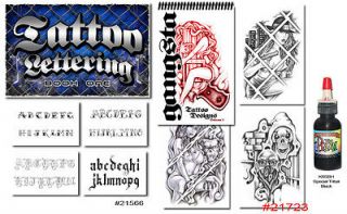 Tattoo Supplies 2 Books Letters Gangsta art FREE Professional Tribal 