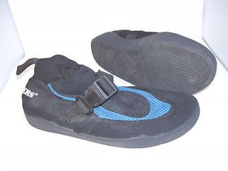   fabric/neoprene WATER SHOES buckling instep strap 3/4 inch heel