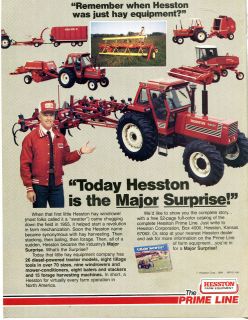 1984 Hesston Fiat 1880 DT Farm Tractor Ad Remember When