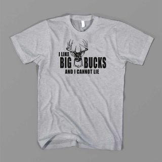   Big Bucks Funny Nature Wildlife Hunting Deer Graphic Mens tee t shirt