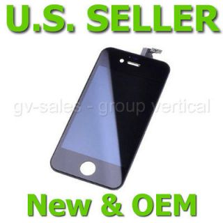 New Apple iPhone 4 GSM Black Digitizer LCD Full Front Glass Assembly 