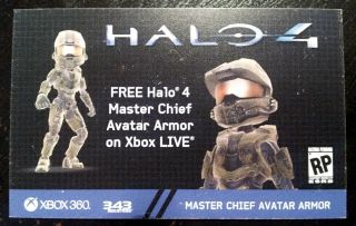 Halo 4 Master Chief XBOX 360 Live Avatar Armor f/E3 2012   Physical 