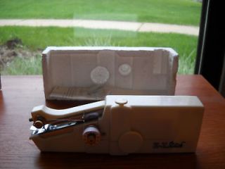 White E Z Stitch Handheld Sewing Machine Original Box