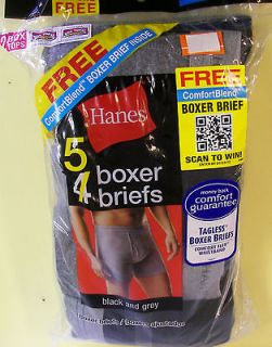 HANES TAGLESS COMFORTBLEND/F​LEX BOXER BRIEFS Style 2349KB NEW