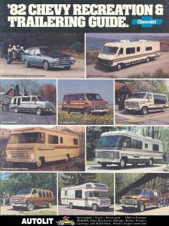 1982 Chevrolet Motorhome RV Van Camper Brochure