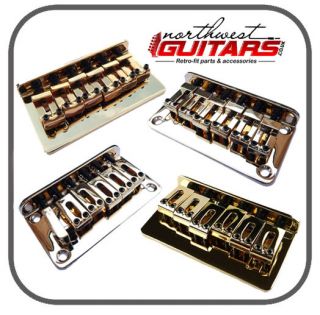 Gold Hardtail String Thru & Toploader Bridges for Stratocaster 