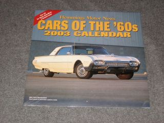 Hemmings Motor News Cars of the 1960s Sealed 2003 Wall Calendar
