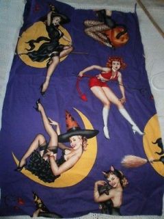 ALEXANDER HENRY PIN UP GIRL WITCH DEVIL MOON BEWITCHED HALLOWEEN 
