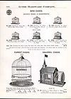 1920 ad Hendryx Brass Bird Cages Round Top Parrot Cages Squirrel
