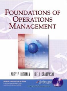 Foundations of Operations Management by Larry P. Ritzman and Lee J 