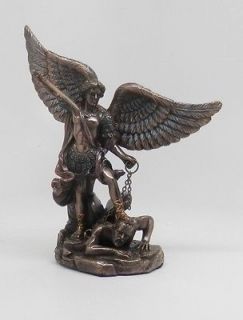 SMALL COLLECTOR ARCHANGEL MICHAEL STATUE GUIDO RENI DEFEAT OF LUCIFER