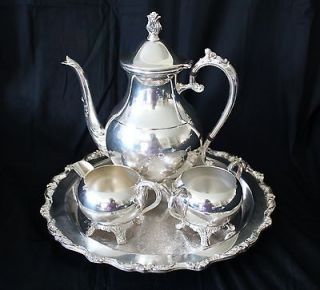 1883 FB Rogers Silver Co & Poole Old English 4pc set