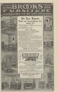 1910 AD Brooks Furniture, Saginaw, Mich. advertising