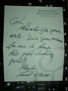 FORREST GUTH  BAND OF BROTHERS 101st AIRBORNE AUTOGRAPHED NOTE