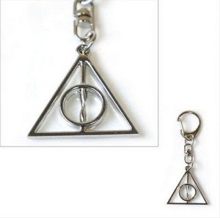 NEW HARRY POTTER DEATHLY HALLOWS MAGIC KEY CHAIN RING KEYCHAIN CLIP