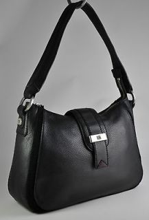 Black LEATHER TOTE BAG   TOMMY HILFIGER Travel Purse   Over the 