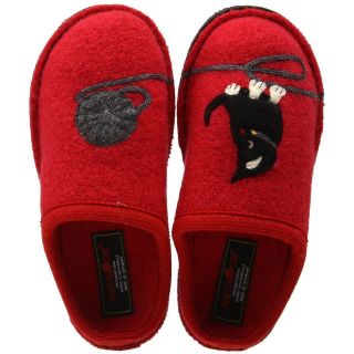 Womens Haflinger Shoes Clogs Sliippers Classic Red Kitty