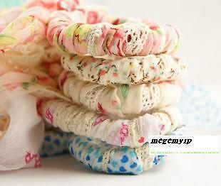 Pcs Lots Lace Flower Cotton Cloth Fabric Japanese Hairband Color 