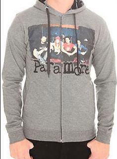 PARAMORE HOODIE FROM HOT TOPIC GRAY BAND GROUP PIC HOODIE ZIP FRONT 