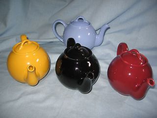 Lot of 4 Lipton Hall teapots including rare black  5 cup size