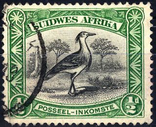 BRITISH SOUTH WEST AFRICA RARE USED STAMP 1958 SUIDWES AFRIKA POSSEEL 