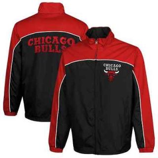 Chicago Bulls Blitz Full Zip Windbreaker Jacket   Black/Red