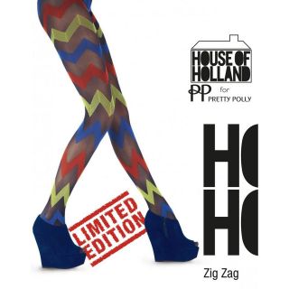 House of Holland by Henry Holland Zig Zag Tights, Zig Zag Patterned 