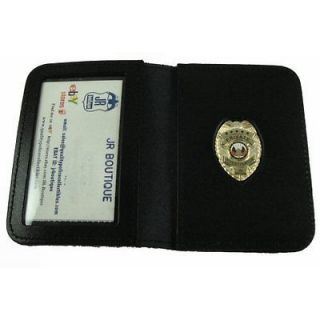 Private Investigator Eye Detective PI Courtesy Badge Leather Black 