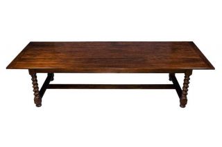 Antique Style Long English Cherry Farm Dining Refectory Table