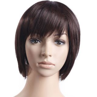 New Short Brown Curly 10.6 inch Hair Wig Womens Accessories