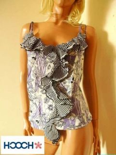 HOOCH by BENCH WOMENS FRILL FLORAL CAMI TOP SIZE 10, 12