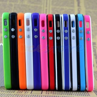   Frame TPU Silicone Case Protect for iPhone 4 4S 4G 4GS W/Side Button
