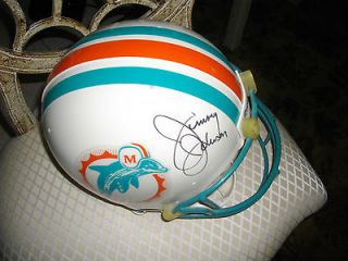 JIMMY JOHNSON SIGNED AUTHENTIC MIAMI DOLPHINS HELMET,COWBOYS,CANES 