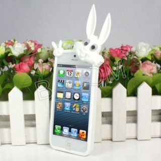 Hot sale Cute Rabbit Soft Silicone Back Case Cover For Apple iPhone 5 