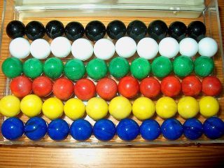   Original Marble King Solid Color Chinese Checker Marbles 1950s 60s