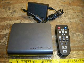 WD TV Live Plus WDBABX000NBK 00 HD Media Player w/ Remote+Power Supply