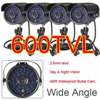   48IR BULLET WIDE ANGLE SONY CCD 600TVL OUTDOOR CAMERAS GOOD VISION