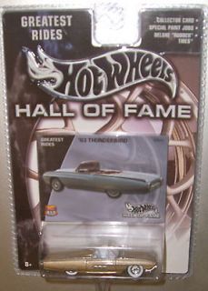 HOT WHEELS GOLD 1963 FORD THUNDERBIRD WITH WHITE WALL TIRES HALL OF 
