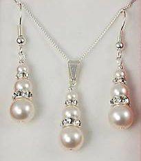 pearl bridal jewelry sets swarovski