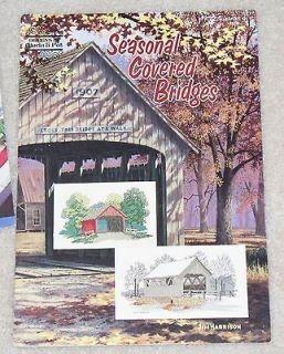 Seasonal Covered Bridges Cross Stitch Pattern Leaflet Gloria & Pat Jim 