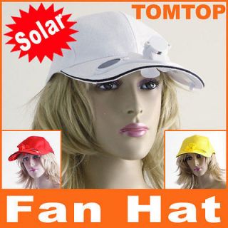 Summer Solar Sun Power Sport Outdoor Hat Cap Cool Fan For Golf 